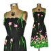 1970s Floral Dress / tulip garden day dress / Small