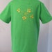 Embroidered T-Shirt Irish Gold Shamrocks Size M Child