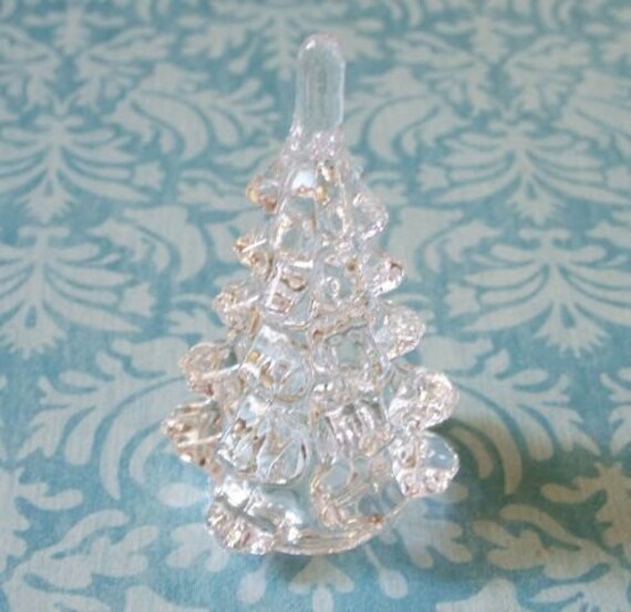 SALE Vintage 3.5 inch Lead Crystal Christmas Tree