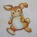 Vintage Mini Dennison Die Cut Bunny Easter Decoration