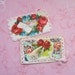 Victorian Calling Cards with Pink Ribbon Trim Hidden Names