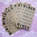 10 Vintage Aged Bingo Cards for Altered Art