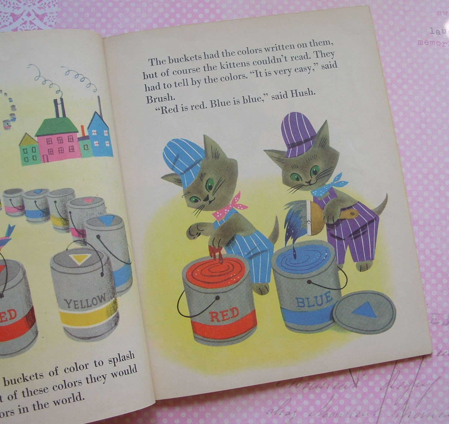 Vintage 1958 The Color Kittens Little Golden Book F edition