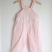 Vintage 1950's Baby Girl Overalls - PINK Striped Tab (12m)