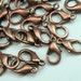 12mm Antique Copper Lobster Clasp 30pcs