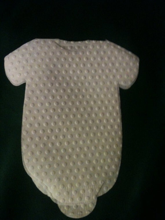 Set of 30 Baby shower shirt shaped napkins or decoration embossed with