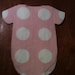 Baby shower onesie napkins or decoration Each one handmade pink and white polka dots Pack of 30