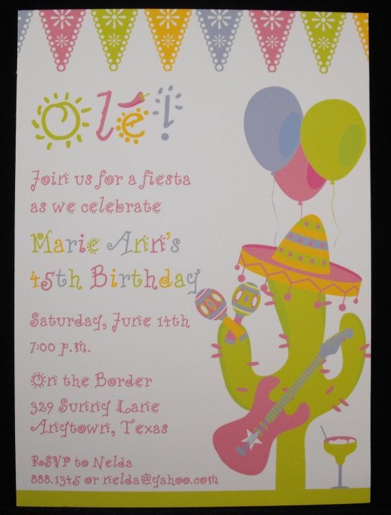Custom Printed Mexican Theme, Spanish, Cinco de Mayo, Girl, Girly ...