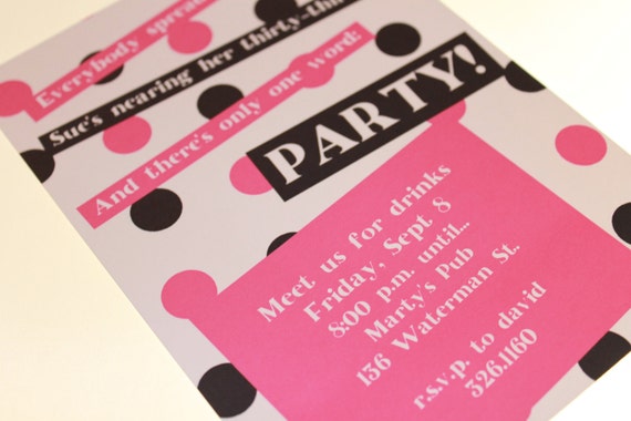 Birthday Party Invitations - ANY COLORS Il_570xn