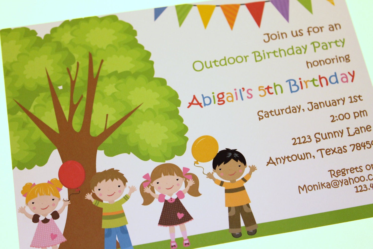 Outdoor Birthday Party Invitations