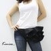 KINIES Ruffled WAIST PURSE - Leatherette in Black