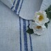 antique chunky pillow SWEDISH BLUE feedbag tablerunner heavy