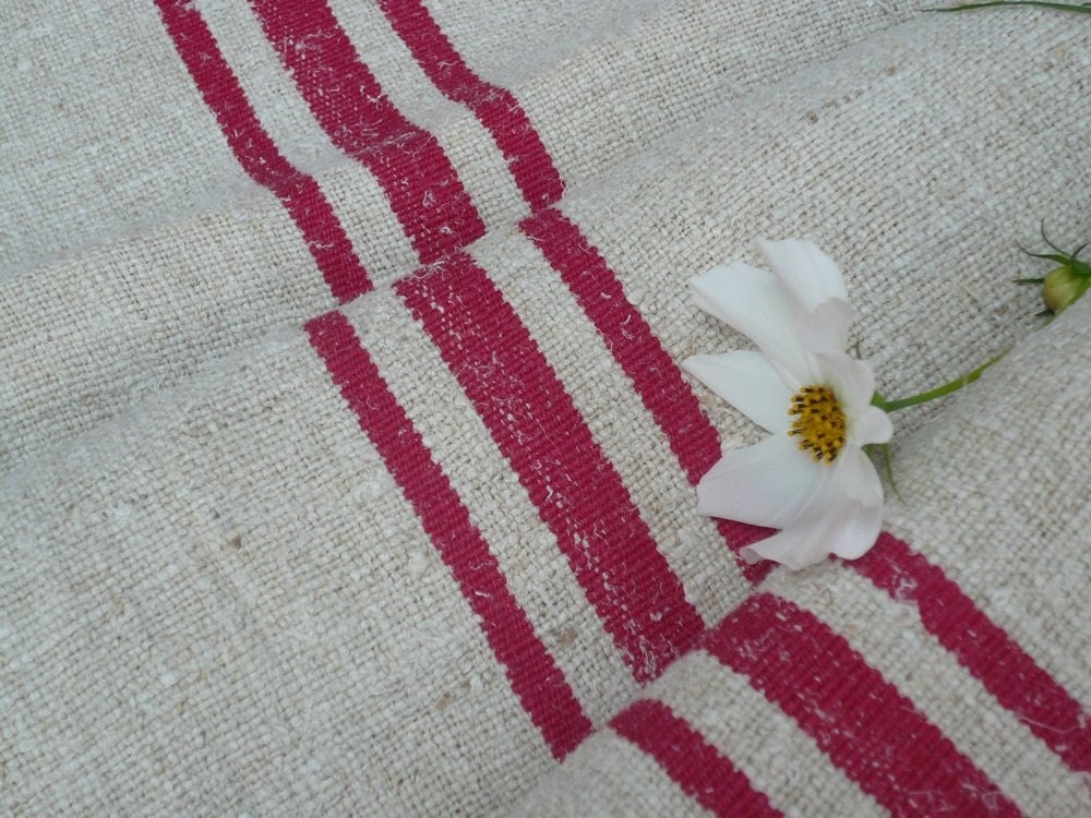 antique grain sack handloomed fabric roman shades curtain