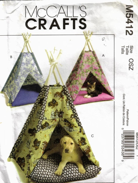 McCalls Crafts 5412 Pet Beds Sewing Pattern