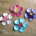 4 sets vintage metal enamel flower bead, 30mm