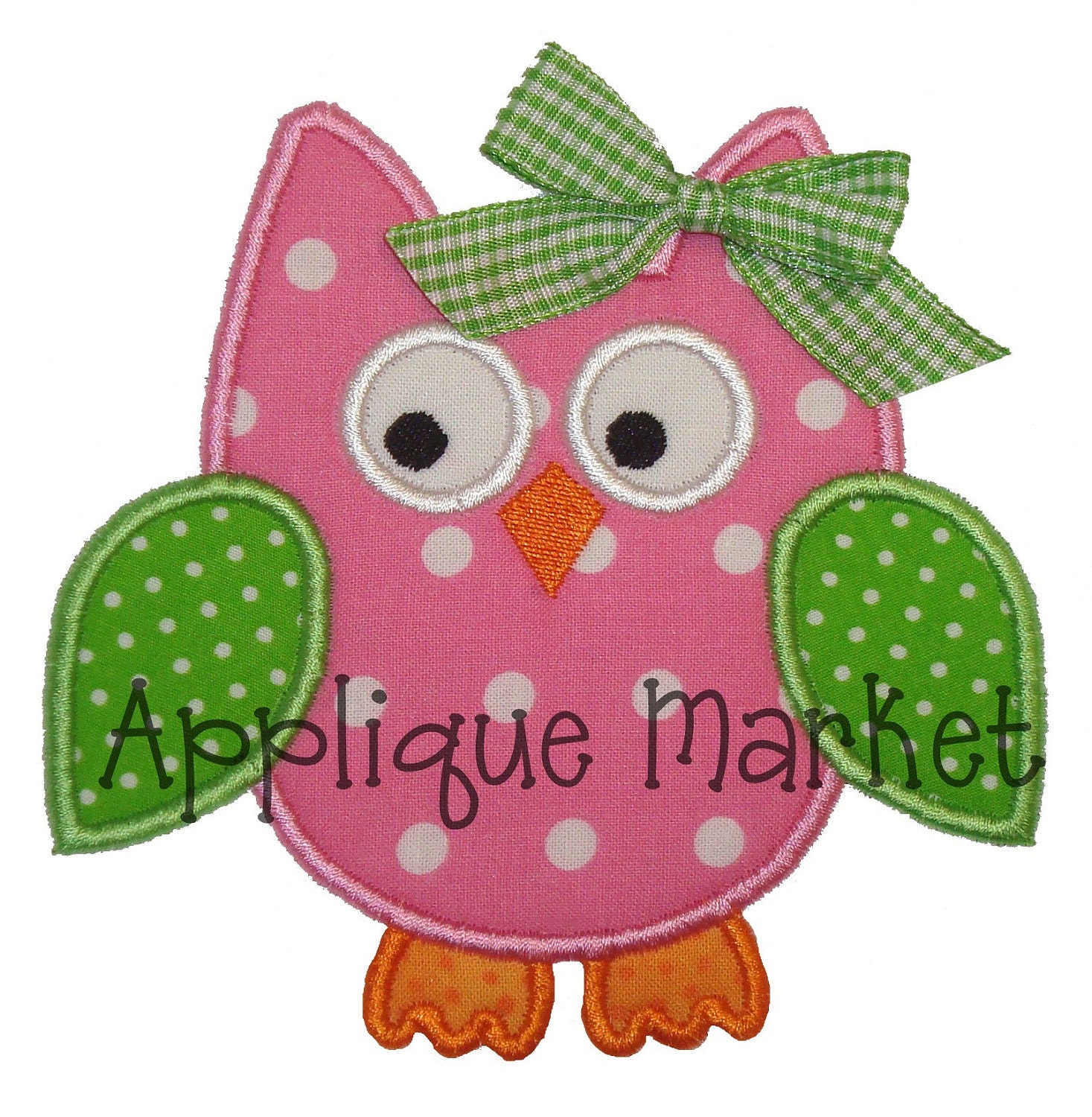 Machine Embroidery Design Applique Owl 4 Sizes INSTANT