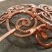 Celtic Spirals Hair Barrette or Shawl pin