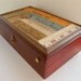 Pencil Box, Art Supply Box, Desk Organizer, Vintage Rulers, Wood