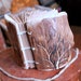 Coptic stich rustic wood journal 5 1/2 x 4