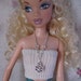 Crystal Flower Doll Jewelry Necklace Swarovski Reverseable