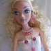 OOAK Fuchsia Pink Disc and Teardrop Doll Jewelry Set Barbie Liv Fashion Royalty