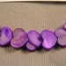 Purple Shell Necklace, Heart Shaped beads, Matching Earrings included