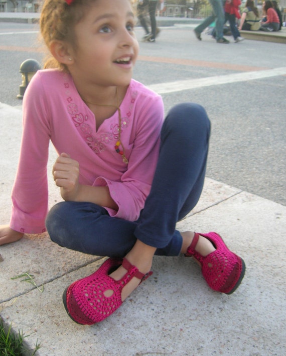 KIDS Mary Jane crochet SHOES size 12K to 3K Choose your