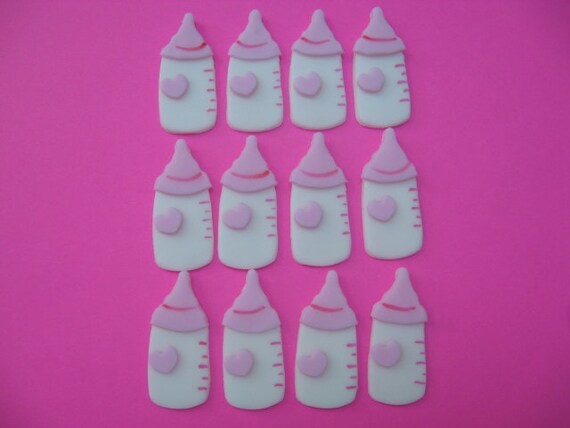 Items similar to Baby Shower Cupcake Toppers - Baby Bottle Cupcake ...