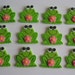 24 Frog Cupcake Decorations - Girl Frog with Flower