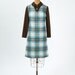 Vintage Mod 1960's Blue Plaid Jumper Dress - NWT