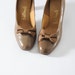 1960s Taupe Bow Heels