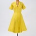 1950's Silk Chartreuse Dress