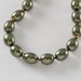Vintage Monet Signed Beaded Necklace 1950s Moss Green