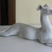 white porcelain greyhound, whippet