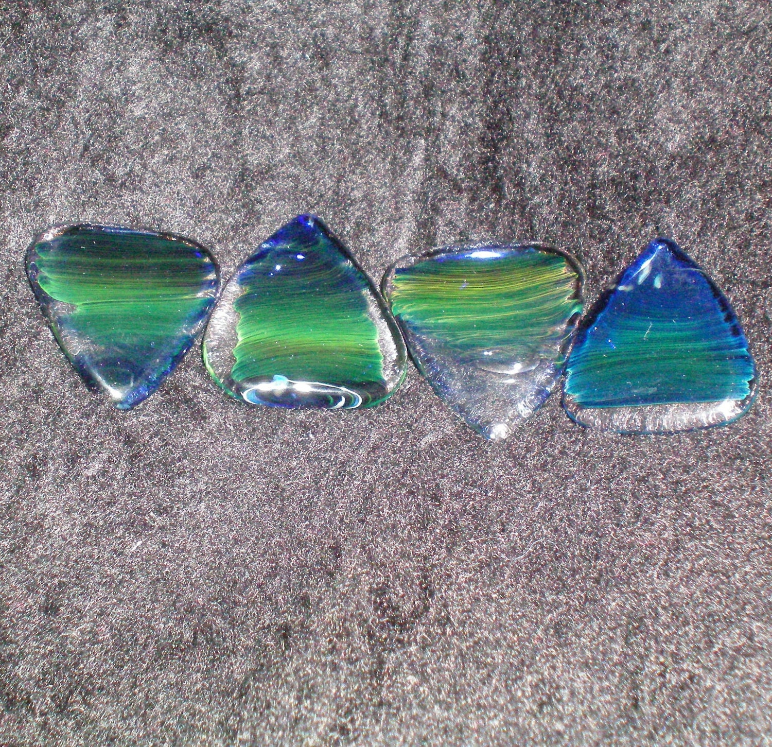 Glass Guitar Pick Handblown Glass Made to Order by PetrichorArts