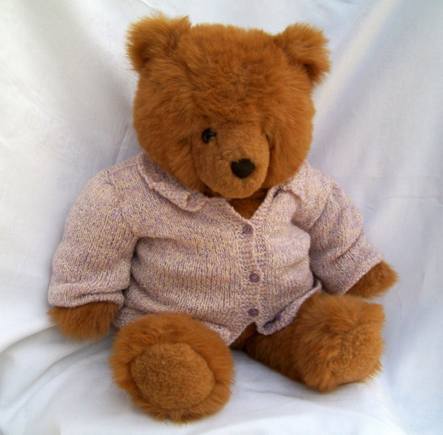 Vintage 24 Inch Gund Bear 1987 in Handmade Vintage Lavender