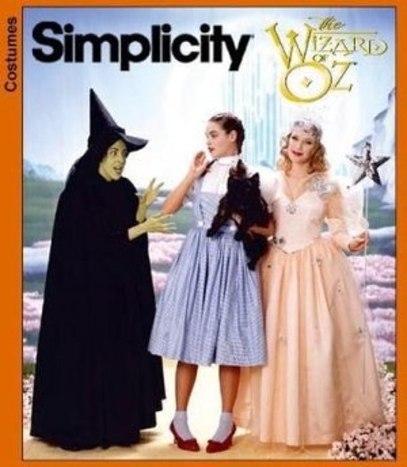 Simplicity 4139 Girls Wizard of OZ Witch/Dorothy/Glenda Patterns