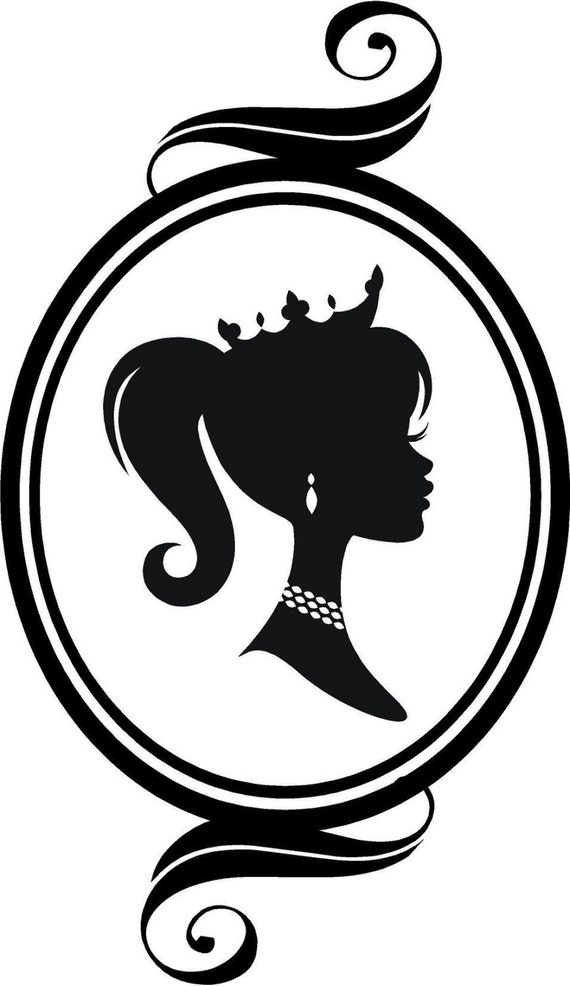 Cameo Princess Silhouette vinyl wall graphic Sale