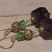 SALE Faceted Smoky Quartz and Peridot Earrings