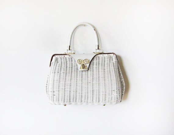 white vintage purse