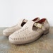 LUCKY SALE vintage 80s moccasins / t strap sandals / oatmeal leather / 6