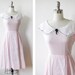 1940s dress / vintage 40s pink swiss dot dress