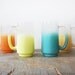 vintage frosted blendo mugs / 1960s sunshine mugs