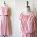 1970s pink dress / 70s grecian sundress