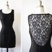vintage 80s dress / black lace / as is