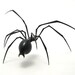 large black spider - lampworked glass spider figurine