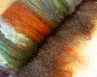 SALE Copper - 2oz Fiber Batt with Beads