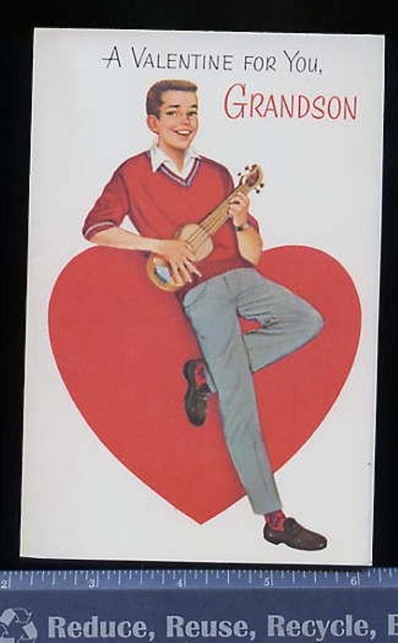 Vintage Ukulele GUITAR Grandson VALENTINE by vintagerecycling