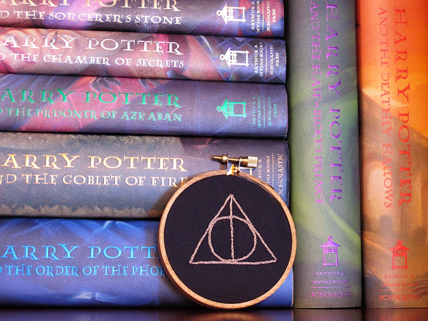 Deathly Hallows Harry Potter Inspired Embroidery By Thephantommoon