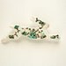Aqua Flower Rabbit Brooch